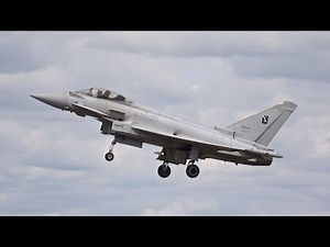 2x Eurofighter EF-2000 Typhoon S Italian Air Force arrival at RIAT 2016 AirShow