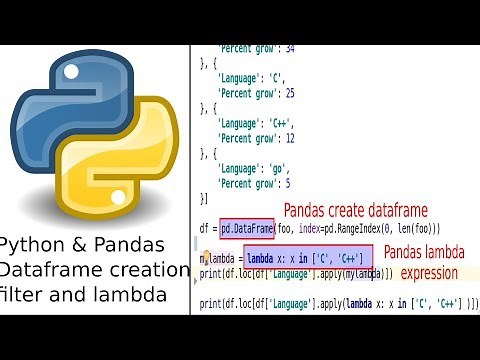Python Pandas 7 examples of filters and lambda apply