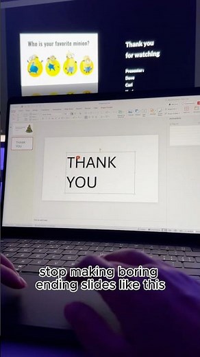 Stop making boring THANK YOU slide😎‼️ try this trick with your next project #ppt #tutorial
