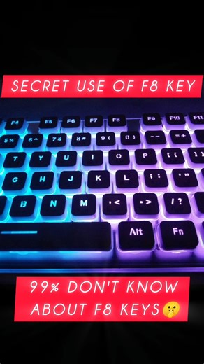 F8 Key Shortcut Use | Keyboard Function Keys Explained 🔥 #ComputerTips #F8Key