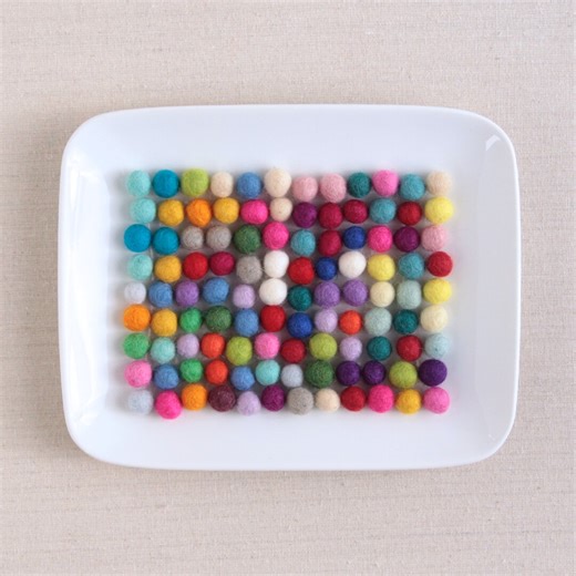 Felt Balls, Extra Small // Pack of 50 // Felt Pompoms // Pom Poms, Wool Felt Balls, Felted Balls, Tiny, Holiday Crafts, Coaster Craft - Etsy