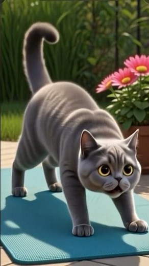 Beginner Yoga with My Cat 🐱 5 Easy & Cute Poses