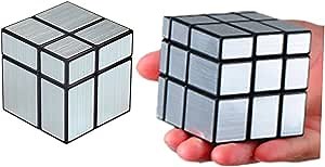 CuberSpeed Bundle 2x2 Mirror Black Body with Silver and Mofangge 3x3 Mirror Blocks Silver Magic Cube Puzzle