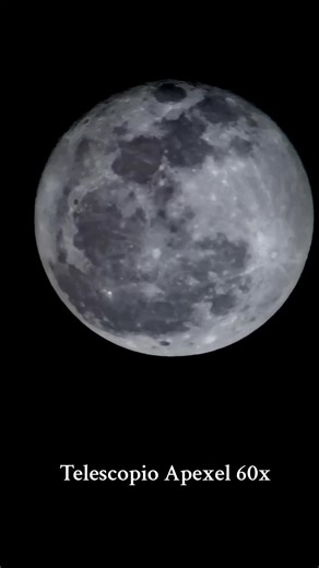 LA LUNA VISTA DESDE UN TELESCOPIO APEXEL 60X 🔭🌕 #APEXEL #MOON #astronomy #teleescopio