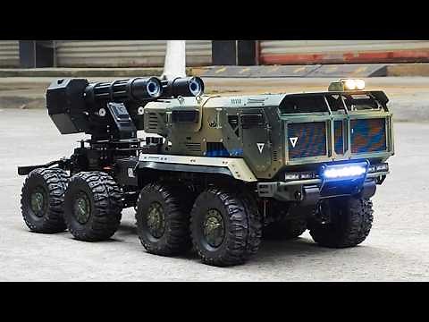 Cross RC XX10 T‑Rex Truck with Machine Gun Upgrade – BEST 1/10 RC Military Truck