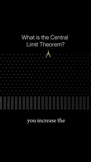 Pi Mathematica | Math Simplified on Instagram: "The Central Limit Theorem (CLT) is a core idea in statistics which says that when we repeatedly sample independent and identically distributed random variables, the distribution of their averages will approach a normal distribution as the sample size grows - no matter what the original data distribution looks like. This can be visualized with the classic ball-and-peg example from the video. As each ball lands in a final position, the collection of