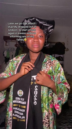 4 years journey became 6 years for me, and y’all think I’m just overly excited for nothing!? Whenever anyone sees my kwasu related posts, and they ask, “Shebi you’re in Unilorin”, I quietly watch my family defending and attesting to that innocently. Because they also got to know later, when I was already in 300level 1st semester. I couldn’t even post anything related to kwasu then, I couldn’t do matric ceremony in kwasu too, cos I already did in Unilorin(everyone thought). Omo I go share what I