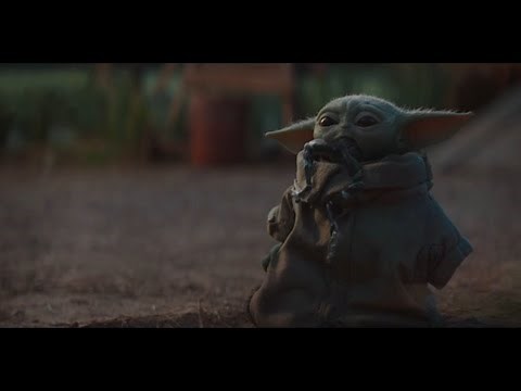 Baby Yoda (Grogu) Eating a Frog Scene- The Mandalorian