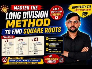 Long Division Method for Square Roots | Learn to Find √3, √21, √123 Easily
