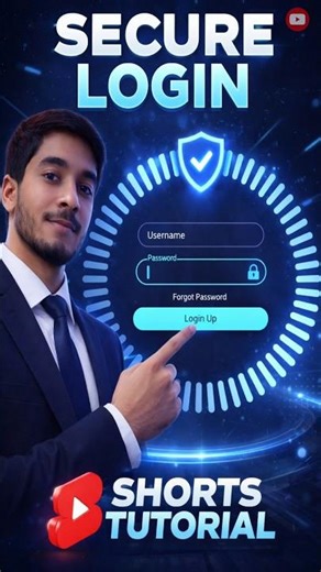 #video Futuristic Circular Login UI Design 🔥 HTML CSS Animation#shorts #coding#animation #webdesign