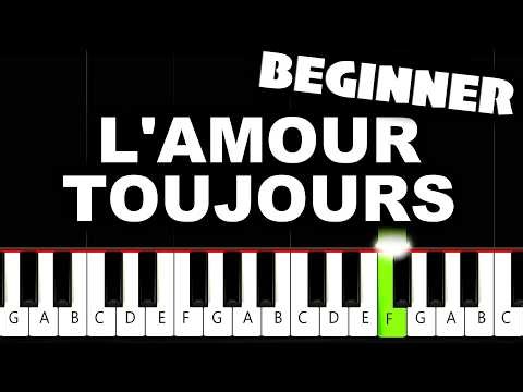 Gigi D'Agostino - L'Amour Toujours - BEGINNER Piano Tutorial by PlutaX