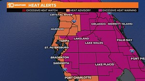 Parts of Tampa Bay area upgraded to excessive heat warning