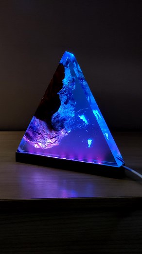 Ocean Blue Resin Lamp Craft Tutorial