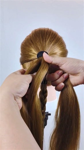 Easy Braided Updo Tutorial #diyhairstyle #hairtutorial #hairstylingideas #hairstyle #shorts #fyp