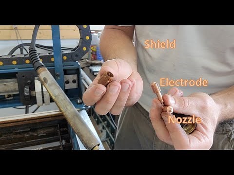 How to Replace Plasma Machine Control Torch Tips Baileigh PT-22 Hypertherm Powermax 45