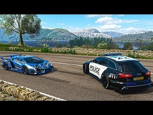 Forza Horizon 4 Traffic Patrol | Police chase Audi RS6 vs Lamborghini Veneno | Racer V8