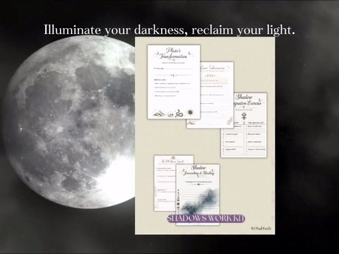 Shadow Work Astrology Journal Printable, Pluto & Moon Subconscious Workbook, 12th House Secrets, Healing Inner Child, Digital Download A4