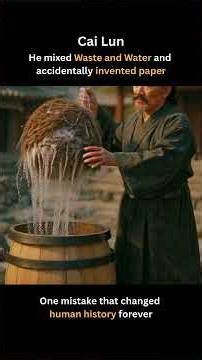 Cai Lun Invented Paper 😱📜 The 2000-Year-Old Mistake Changed History! #shorts #trending #mystery