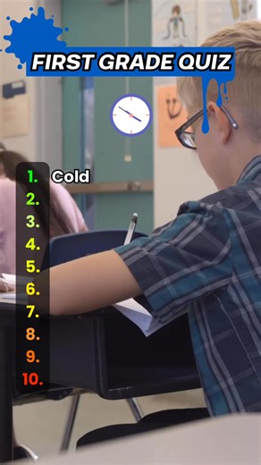 Can you get 10⧸10 in this first grade quiz？ 🏫 Comment your score ✅💯 #firstgrade #usa #trivia #quiztime #quiz | Joseph Cooper