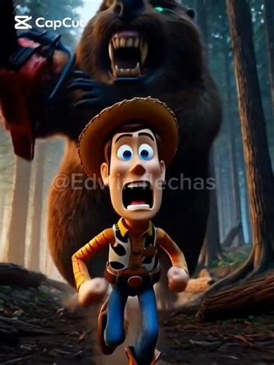 "WOODY CORRE DE UN CASTOR ASESINO CON MOTOSIERRA 😱 | Toy Story EN EL HORROR!