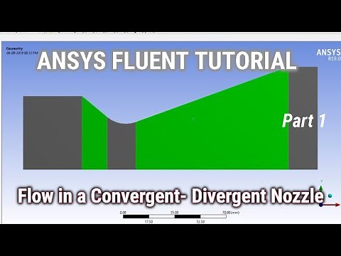 ANSYS Tutorial | Flow in a Convergent- Divergent Nozzle | Compressible Flow Part 1/2