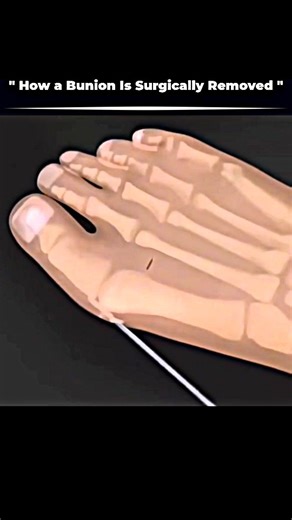 @solved_science on Instagram: "A bunion is surgically removed through a procedure called a bunionectomy, which aims to correct the bony deformity at the base of the big toe and relieve pain. The surgery begins with anesthesia—either local, regional, or general—depending on the severity and method used. The surgeon makes an incision along the side or top of the big toe joint to access the misaligned bones. Depending on the type of bunion and its severity, the surgeon may shave off the excess bone
