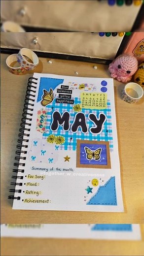 Minimal and aesthetic May journal 🌼💙 #togetherwcreativeness #journal #may2026 #shorts