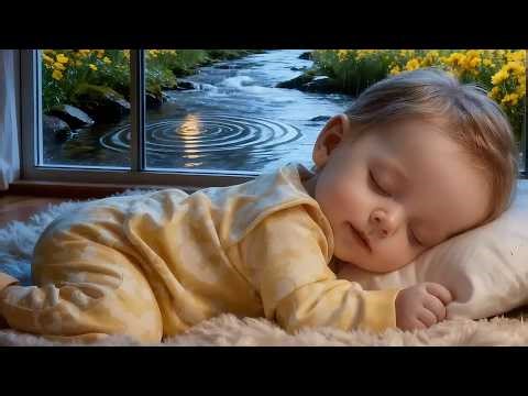 Baby Sleep Music with Rain Sounds🎶 Mozart & Brahms Lullaby | Sleep Instantly in 3 Minutes 😴
