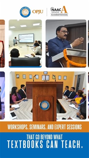 OP Jindal X G Educonnect | Where learning meets real-world exposure. 🎓✨ At OPJU, workshops, seminars, and expert sessions go beyond textbooks — giving students... | Instagram