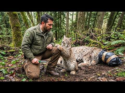 The Baby Lynx Kneels and Begs a Man to Save Its Tortured Mother | AI Animal Rescue Film