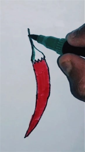 amazing Red chilli drawing art #viral #setisfaying #easydrawing