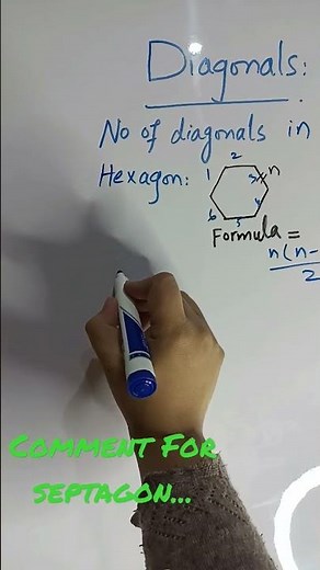 how to find diagonal of hexagon with formula