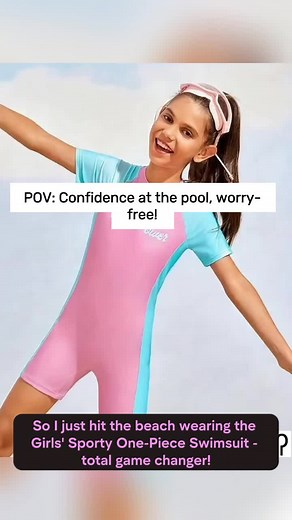 Sporty Girls' Swimsuit for Swimming and Beach Fun