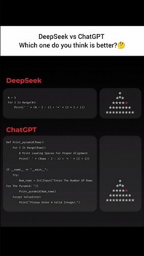 DeepSeek vs ChatGPT 🤯 Which AI Is Better for Coding? #developer #chatgpt #deepseek #better #tech #ai