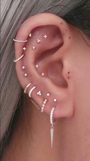 Stacked Ear Piercing Ideas | Silver Earring Inspiration