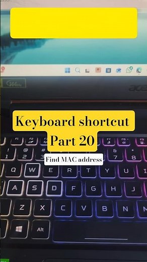 How to Find MAC Address Using CMD #CommandPrompt#Windows11#macaddress #shortcutkey