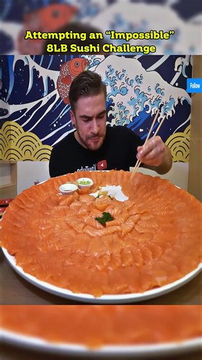 Attempting an “Impossible” 8LB Sushi Challenge #FoodChallenge #EatingChallenge #sushi #FoodieTok #fyp