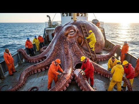 Deep Sea Monster Hunt – Fishermen Battle a 5000KG Giant Octopus on the Ocean Floor (Full Process)