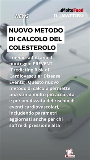 Nuovo metodo di calcolo del colesterolo