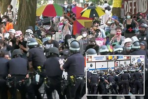 Hundreds of cops and Black Lives Matter protesters clash in New York City