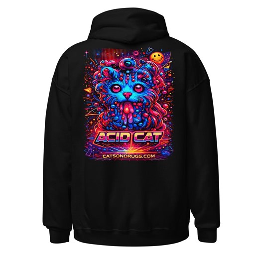 Acid Hoodie | Acid Wear | Acid Cat Hoodie | CATSONDRUGS.COM | Acid Streetwear | Acid Outfit | Acid Fashion | Acid Merch - Etsy