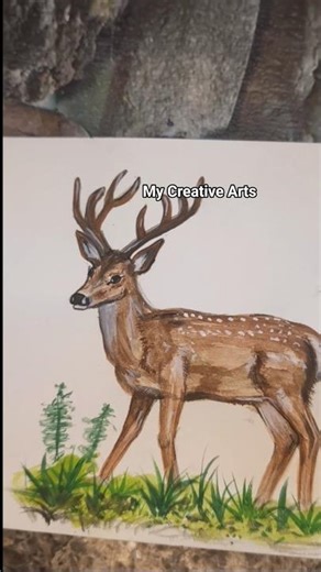 Deer painting / Realistic deer #painting #art #artist #deer #drawing