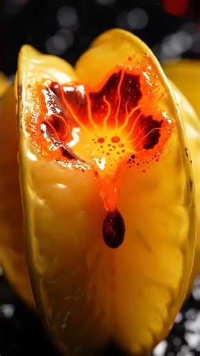 Lava Flows Inside This Starfruit 😳✨