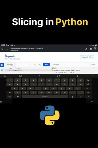 Python String Slicing Explained 🐍 #Shorts
