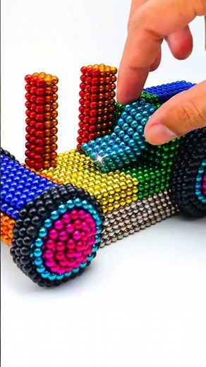 Assembling a Tractor from Magnetic Balls #shorts 🛠️🔧🚜