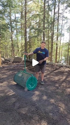 Ben Meyers | This is the easiest way to top dressing your yard. I reseeded our yard and used this @land.zie 36" peat moss & compost roller to cover the... | Instagram