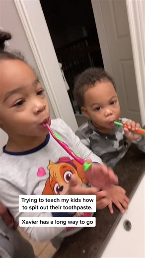 #toothpaste spit challenge lol