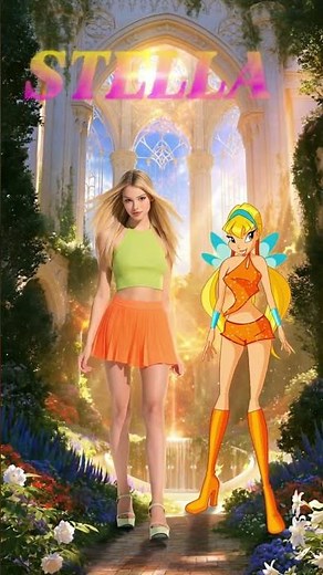 What if Winx were REAL? 🧚‍♀️ Stella Edition #winxclub #transformation #shorts