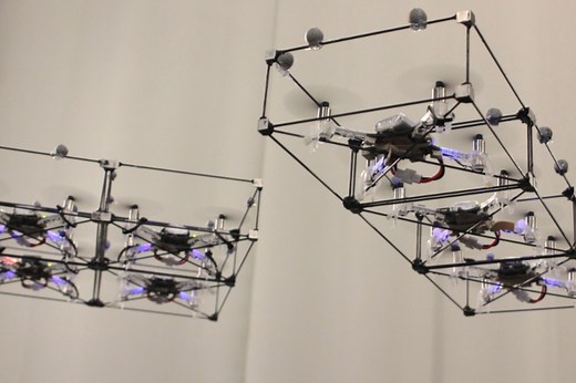 GRASP Lab ModQuad: Assembling Structures in Midair