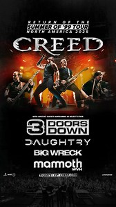 Creed Nation! 蘭 Tickets are on sale NOW for our Summer of ‘99 Tour with special guests Daughtry and Mammoth WVH. Can’t wait to see you all! | Creed | Facebook